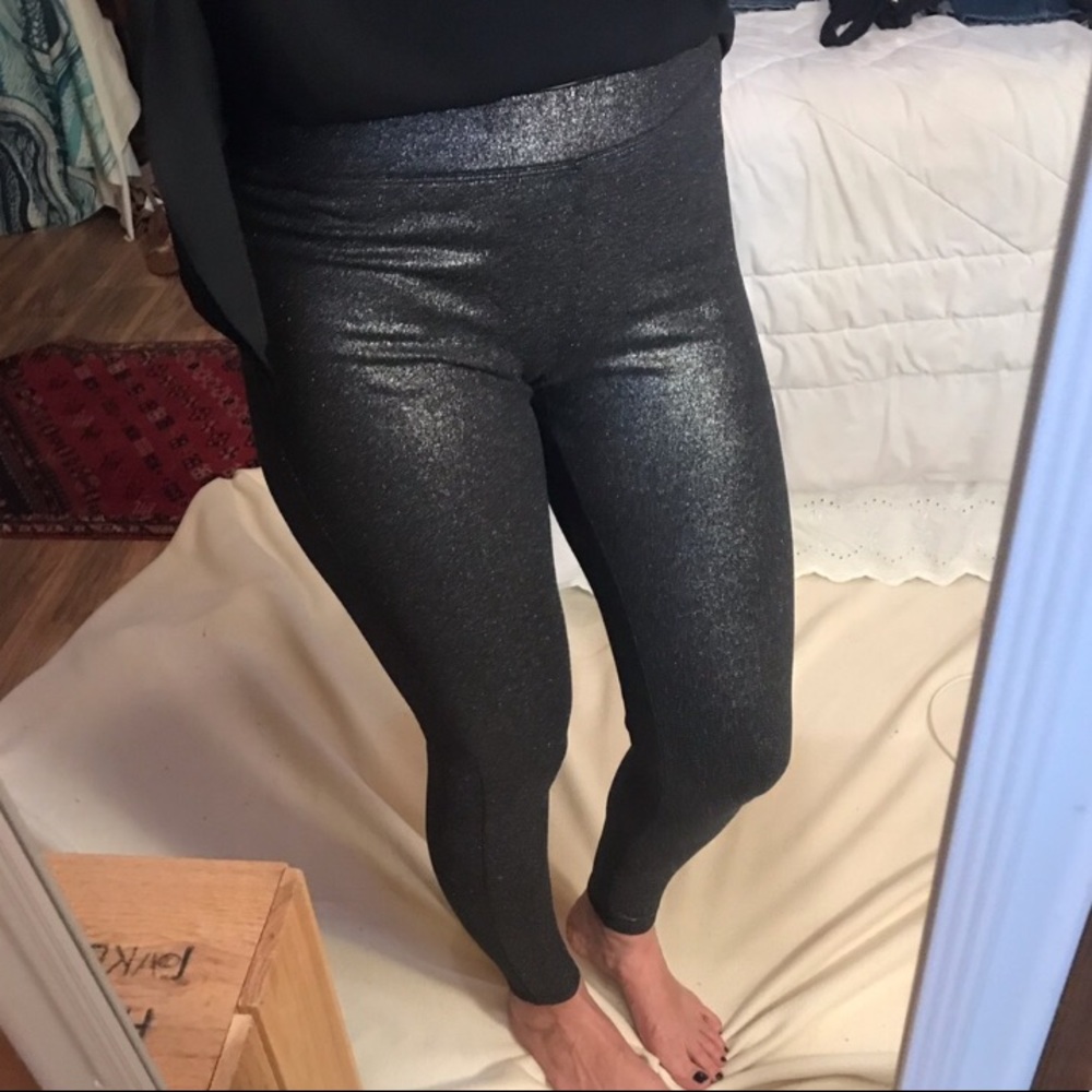 Express sparkly gray leggings
